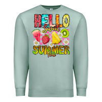 Seafoam Hello Sweet Summer Time Premium Sweatshirt - CowhideDigitalArt