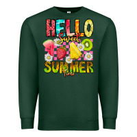 Sports Green Hello Sweet Summer Time Premium Sweatshirt - CowhideDigitalArt