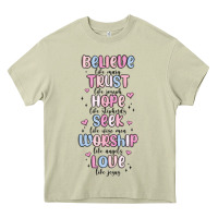Mossy believe like mary trust like joseph valentine s da Heavy Core Tee - MaliasSmallBusiness
