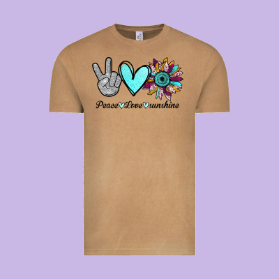 Peace Love Sunshine Vintage Tee Designed By Bettercallsaul