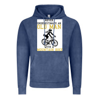 Vintage Denim Never Underestimate An Old Man With A Mountain Bike Vintage Hoodie - Bettercallsaul