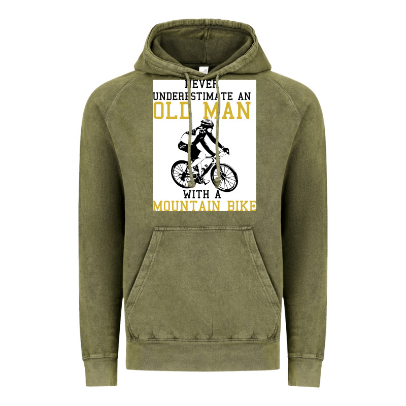 Never Underestimate An Old Man With A Mountain Bike Vintage Hoodie by Bettercallsaul | Teevron
