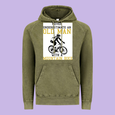 Never Underestimate An Old Man With A Mountain Bike Vintage Hoodie Designed By Bettercallsaul