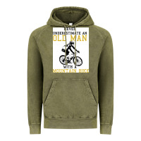 Vintage Olive Never Underestimate An Old Man With A Mountain Bike Vintage Hoodie - Bettercallsaul