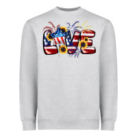 Love 4th Of July Heavyweight Sweatshirt | Teevron