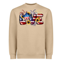 Mushroom Love 4th of july Heavyweight Sweatshirt - CowGirlArtShop