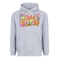 Heather Grey Happy Easter Heavyweight Hoodie - LillyAllenDesigns