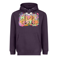 Plum Happy Easter Heavyweight Hoodie - LillyAllenDesigns