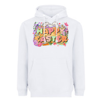 White Happy Easter Heavyweight Hoodie - LillyAllenDesigns