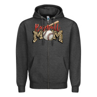 Charcoal Heather baseball mom Zipper Hoodie - FaDigitalArtStudio