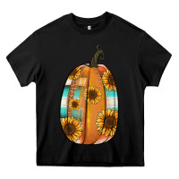 Black Serape sunflower pumpkin Heavy Core Tee - NancyCooperArtShop