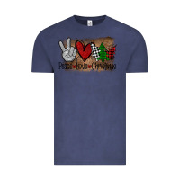 Vintage Denim Peace Love Christmas Vintage Tee - Bettercallsaul