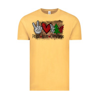 Vintage Mustard Peace Love Christmas Vintage Tee - Bettercallsaul