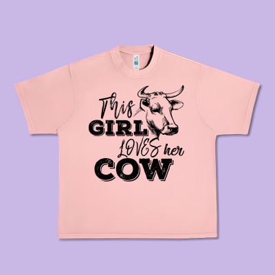 This Girl Loves Her Cow Urban Heavy Tee Designed By Bettercallsaul
