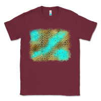 Burgundy leopard turquoise background Classic Tee - Jasminsmagicworld