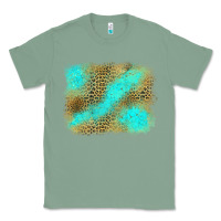 Sage leopard turquoise background Classic Tee - Jasminsmagicworld