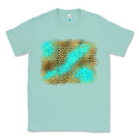 Seafoam leopard turquoise background Classic Tee - Jasminsmagicworld