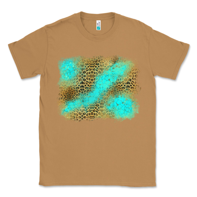 Leopard Turquoise Background Classic Tee by Jasminsmagicworld | Teevron
