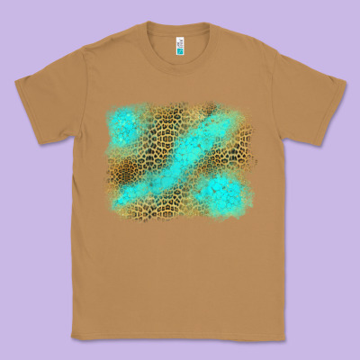 Leopard Turquoise Background Classic Tee Designed By Jasminsmagicworld