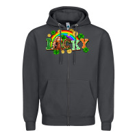 Smoke lucky gnome St. Patricks Day Zipper Hoodie - FaDigitalArtStudio