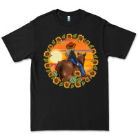 Black cowgirl sunflower Premium Tee - MaliasSmallBusiness