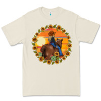 Bone cowgirl sunflower Premium Tee - MaliasSmallBusiness