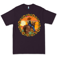 Plum cowgirl sunflower Premium Tee - MaliasSmallBusiness