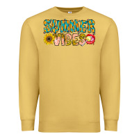Antique Gold Summer Vibes Premium Sweatshirt - CowhideDigitalArt