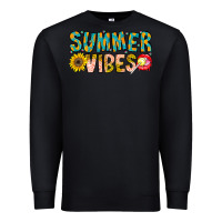 Black Summer Vibes Premium Sweatshirt - CowhideDigitalArt
