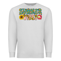 Dove Grey Summer Vibes Premium Sweatshirt - CowhideDigitalArt
