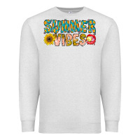 Oatmeal Heather Summer Vibes Premium Sweatshirt - CowhideDigitalArt