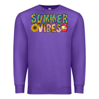 Purple Summer Vibes Premium Sweatshirt - CowhideDigitalArt