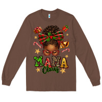 Chestnut mama claus afro messy bun Long Sleeve Tee - texasbilliewilder