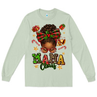 Matcha mama claus afro messy bun Long Sleeve Tee - texasbilliewilder