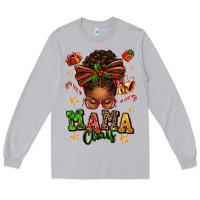 Moon Dust mama claus afro messy bun Long Sleeve Tee - texasbilliewilder