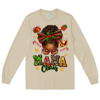 Mushroom mama claus afro messy bun Long Sleeve Tee - texasbilliewilder