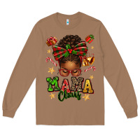 Toasted Coconut mama claus afro messy bun Long Sleeve Tee - texasbilliewilder