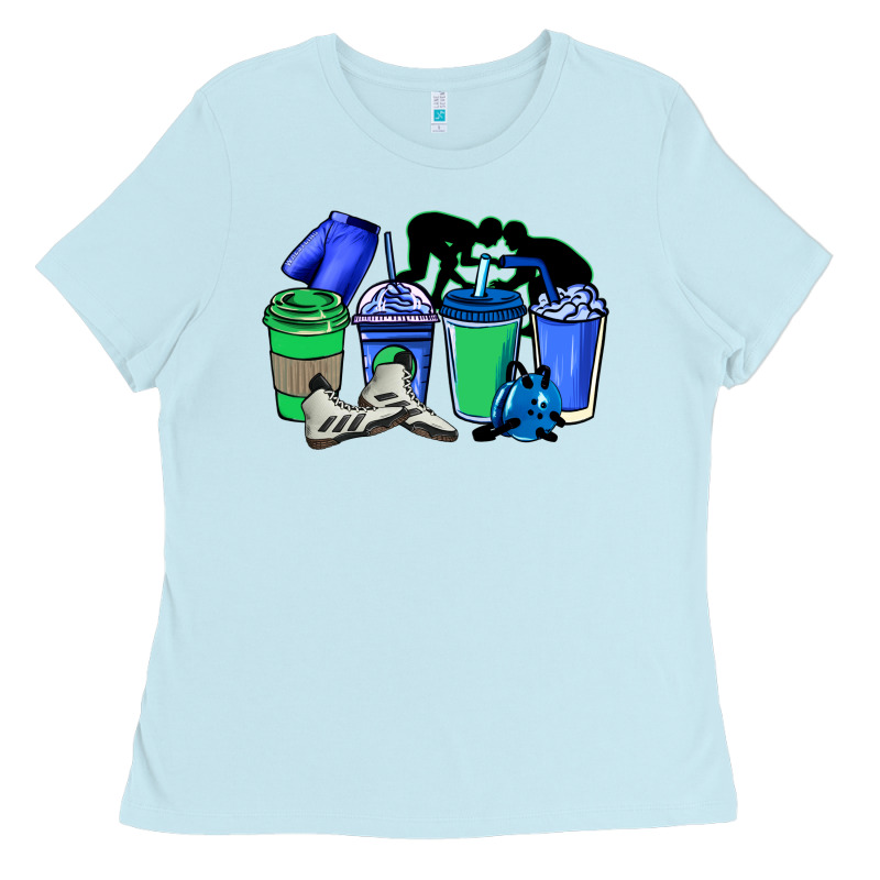 Wrestling Coffee Cups Ladies Tee by NancyCooperArtShop | Teevron