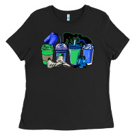 Black wrestling coffee cups Ladies Tee - NancyCooperArtShop