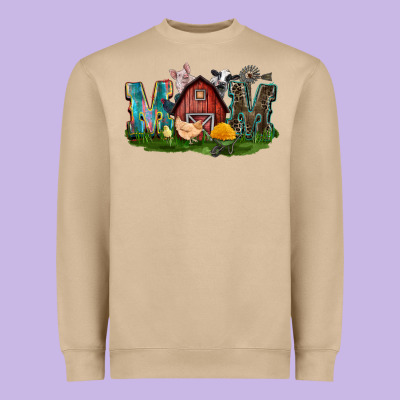 Barn Mom Mother's Day Heavyweight Sweatshirt Designed By Cowgirlartshop