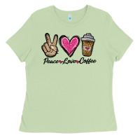 Matcha peace love coffee Ladies Tee - Jasminsmagicworld