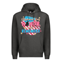 Charcoal Heather Memorial Day honor and remember Premium Hoodie - FaDigitalArtStudio