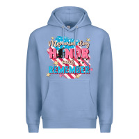 Colony Blue Memorial Day honor and remember Premium Hoodie - FaDigitalArtStudio
