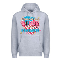 Heather Grey Memorial Day honor and remember Premium Hoodie - FaDigitalArtStudio