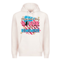 Pale Pink Memorial Day honor and remember Premium Hoodie - FaDigitalArtStudio