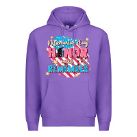 Purple Memorial Day honor and remember Premium Hoodie - FaDigitalArtStudio