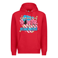 Red Memorial Day honor and remember Premium Hoodie - FaDigitalArtStudio