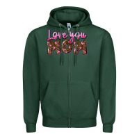 Sports Green Love you mom Mother's Day Zipper Hoodie - FaDigitalArtStudio