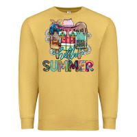 Antique Gold Hello Summer Premium Sweatshirt - CowhideDigitalArt