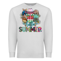 Dove Grey Hello Summer Premium Sweatshirt - CowhideDigitalArt